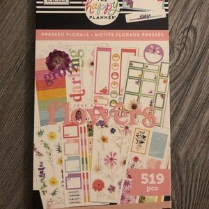 NWT happy planner pressed florals sticker book